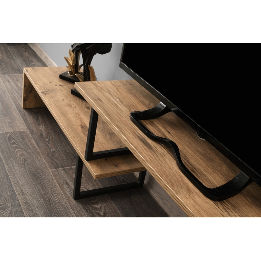 TV-Tisch OVIT 44x153 cm braun/schwarz