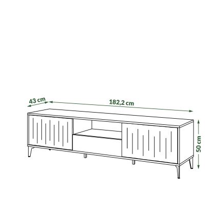TV-Lowboard mit Schublade RONJA Taupe/Schwarz