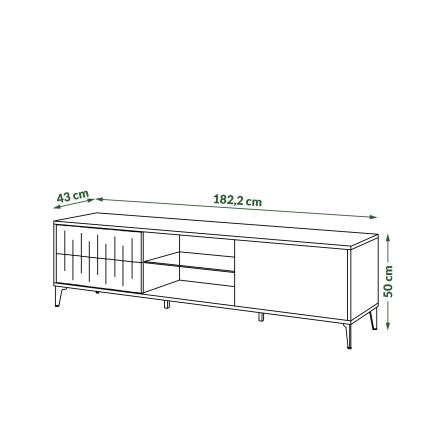 TV-Lowboard mit Schubladen RONJA Taupe/Schwarz