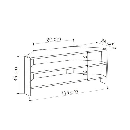 TV-Tisch THALES 45x114 cm Eiche