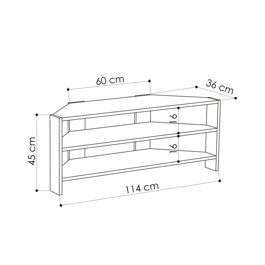 TV-Tisch THALES 45x114 cm Eiche