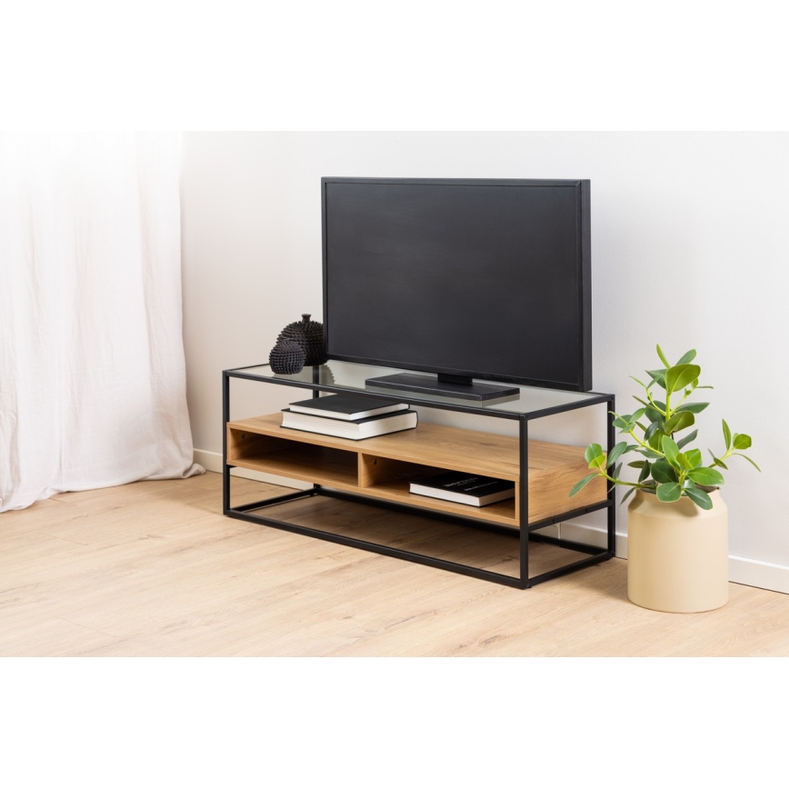 TV-Tisch ZEIN Eiche/schwarz