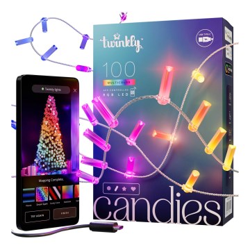 Twinkly - Dimmbare LED-RGB-Weihnachtskette CANDIES 100xLED 8 m USB Wi-Fi