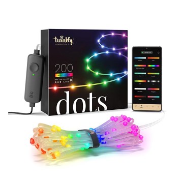 Twinkly - Dimmbarer LED-RGB-Streifen für den Außenbereich DOTS 200xLED 10 m IP44 Wi-Fi