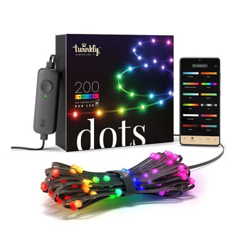 Twinkly - Dimmbarer LED-RGB-Streifen für den Außenbereich DOTS 200xLED 10 m IP44 WiFi