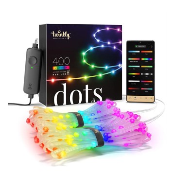 Twinkly - Dimmbarer LED-RGB-Streifen für den Außenbereich DOTS 400xLED 20 m IP44 Wi-Fi