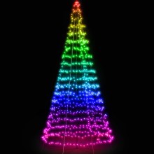Twinkly - Dimmbarer LED-RGB-Weihnachtsbaum für den Außenbereich LIGHT TREE 300xLED 2m IP44 Wi-Fi