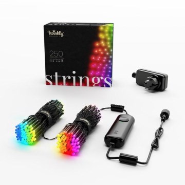 Twinkly - LED RGB dimmbare Außen  Lichterkette STRINGS 250xLED 23,5m IP44 Wi-Fi