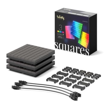 Twinkly - SET 3x Dimmbares LED-RGB-Panel SQUARES 64xLED 16x16 cm Wi-Fi