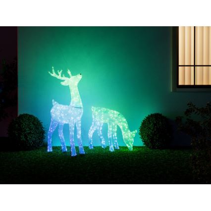 Twinkly - Dimmbares Outdoor-Weihnachtsrentier LED RGBW REINGEERS 160xLED IP44 Wi-Fi