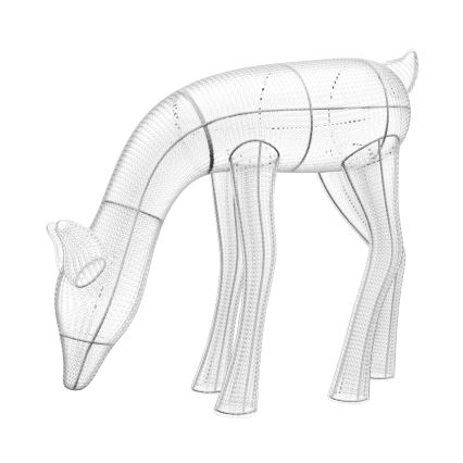 Twinkly - Dimmbares Outdoor-Weihnachtsrentier LED RGBW REINGEERS 160xLED IP44 Wi-Fi