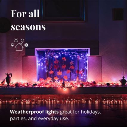 Twinkly - Dimmbare LED-RGBW-Weihnachtslichterkette für den Außenbereich CLUSTER 400xLED 9,5m IP44 Wi-Fi