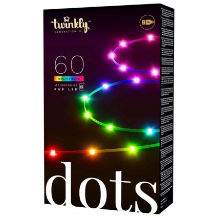 Twinkly - Dimmbarer LED-RGB-Streifen DOTS 60xLED 3 m Wi-Fi USB