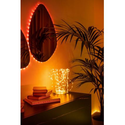 Twinkly - LED RGB dimmbare Lichterkette DOTS 60 LEDs 7 m USB Wi-Fi