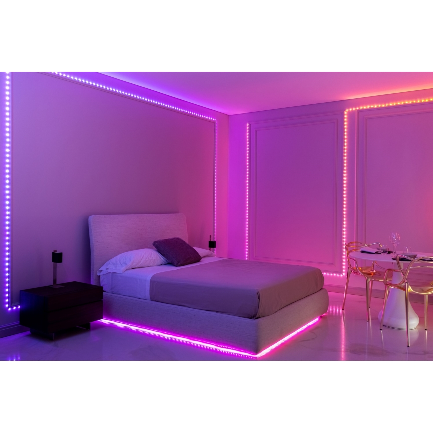 Twinkly - LED RGB dimmbare Lichterkette DOTS 60 LEDs 7 m USB Wi-Fi