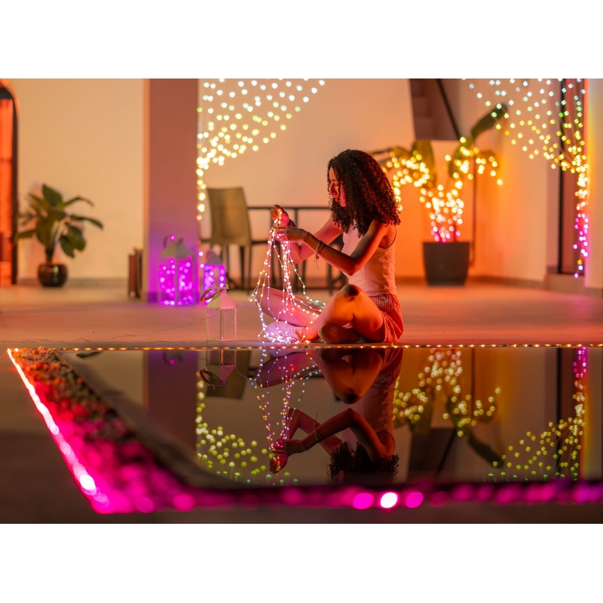 Twinkly - DOTS RGB-LED-Lichterkette, dimmbar, 60 LEDs, 7 m, USB, Wi‑Fi