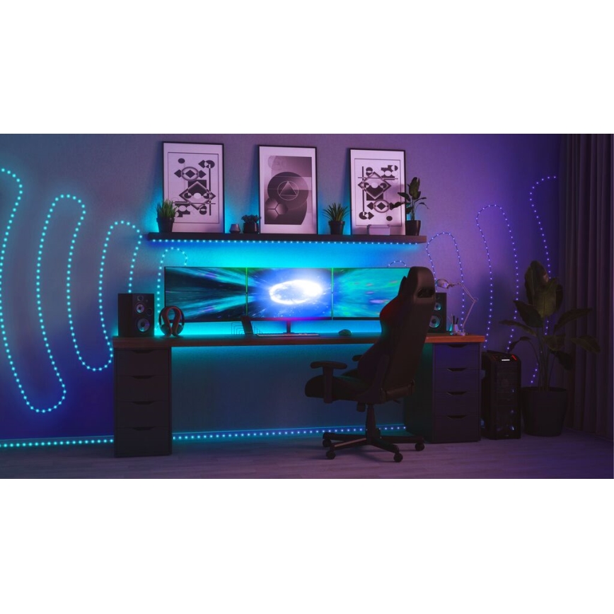 Twinkly - Dimmbarer LED-RGB-Streifen für den Außenbereich DOTS 200xLED 10 m IP44 WiFi