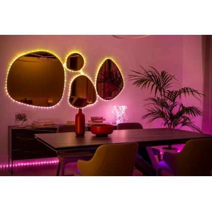 Twinkly - Dimmbarer LED-RGB-Streifen für den Außenbereich DOTS 200xLED 10 m IP44 WiFi