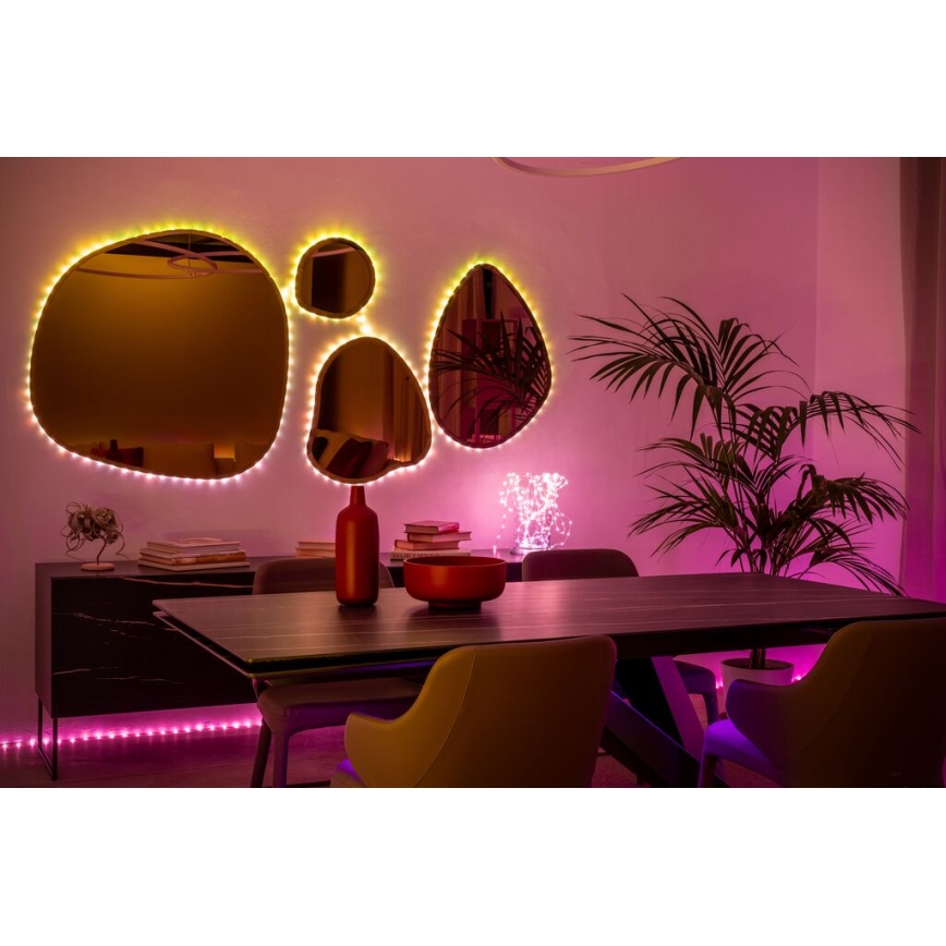 Twinkly - Dimmbarer LED-RGB-Streifen für den Außenbereich DOTS 200xLED 10 m IP44 WiFi