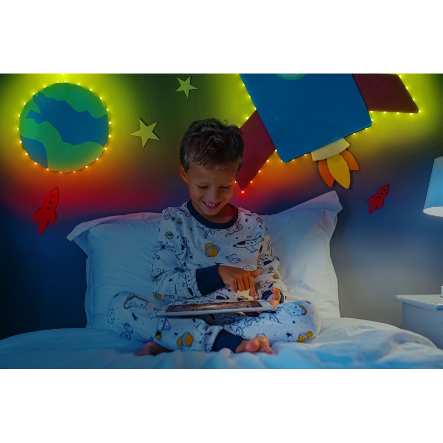 Twinkly - Dimmbarer LED-RGB-Streifen für den Außenbereich DOTS 200xLED 10 m IP44 WiFi