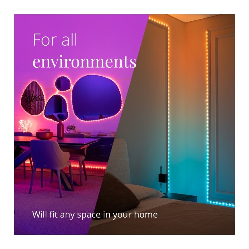 Twinkly - Dimmbarer LED-RGB-Streifen für den Außenbereich DOTS 200xLED 10 m IP44 WiFi