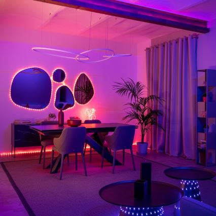 Twinkly - Dimmbarer LED-RGB-Streifen für den Außenbereich DOTS 400xLED 20 m IP44 Wi-Fi