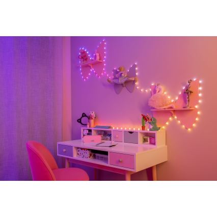 Twinkly - CANDIES dimmbare RGB-LED-Lichterkette, 100 LEDs, 8 m, USB, Wi-Fi