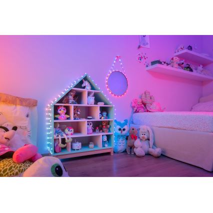 Twinkly - CANDIES dimmbare RGB-LED-Lichterkette, 100 LEDs, 8 m, USB, Wi-Fi