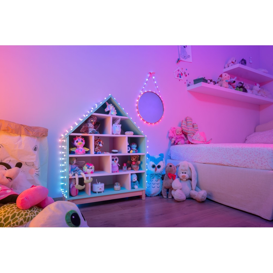 Twinkly - LED RGB dimmbare Lichterkette CANDIES 200xLED 14 m USB Wi-Fi