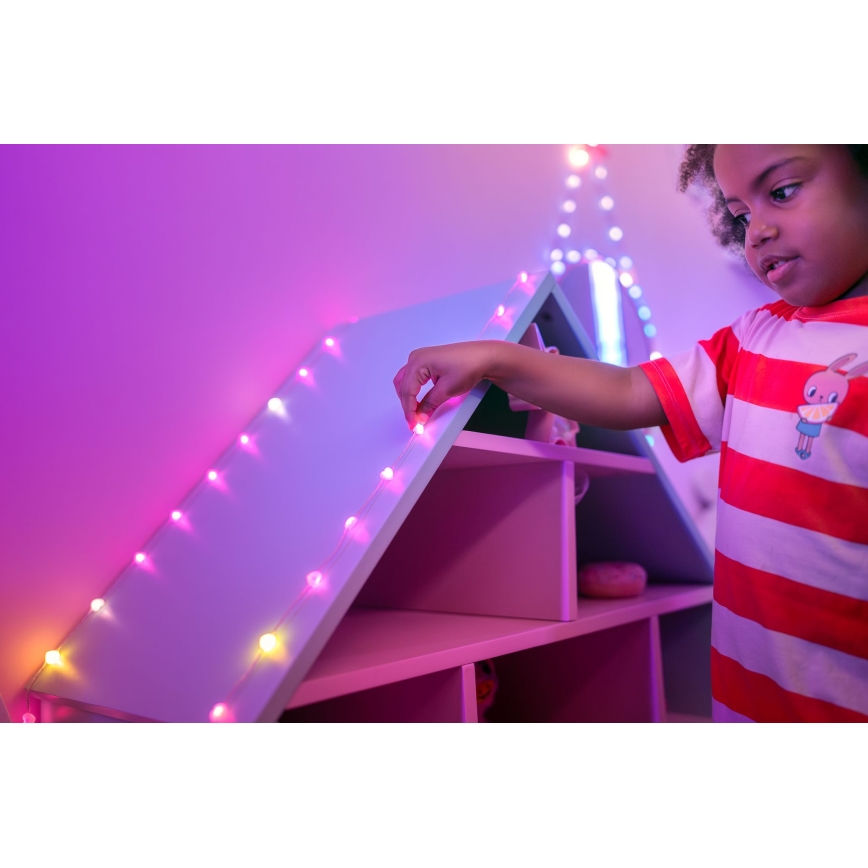 Twinkly - dimmbare RGB-LED-Lichterkette CANDIES 200xLED 14 m USB Wi-Fi