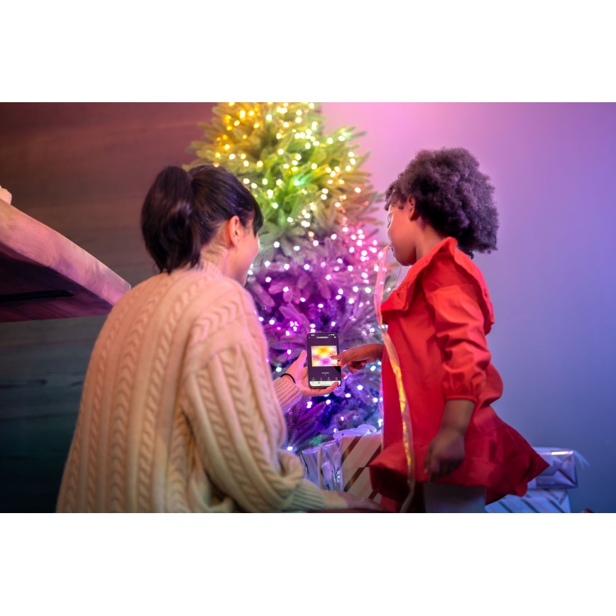 Twinkly - dimmbare RGB-LED-Lichterkette CANDIES 200xLED 14 m USB Wi-Fi