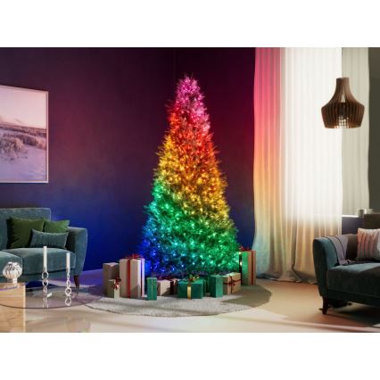 Twinkly - dimmbare RGB-LED-Weihnachtslichterkette CANDIES 100×LED 8 m USB Wi-Fi