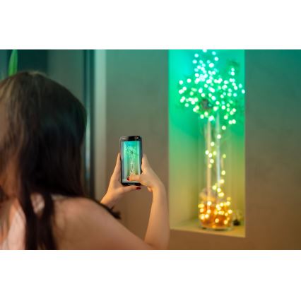 Twinkly - dimmbare RGB-LED-Weihnachtslichterkette CANDIES 100×LED 8 m USB Wi-Fi