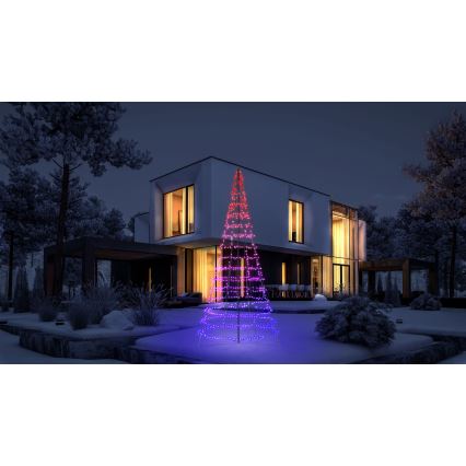 Twinkly - LED RGBW dimmbarer Außen-Weihnachtsbaum LIGHT TREE 1000×LED 6 m IP44 Wi-Fi