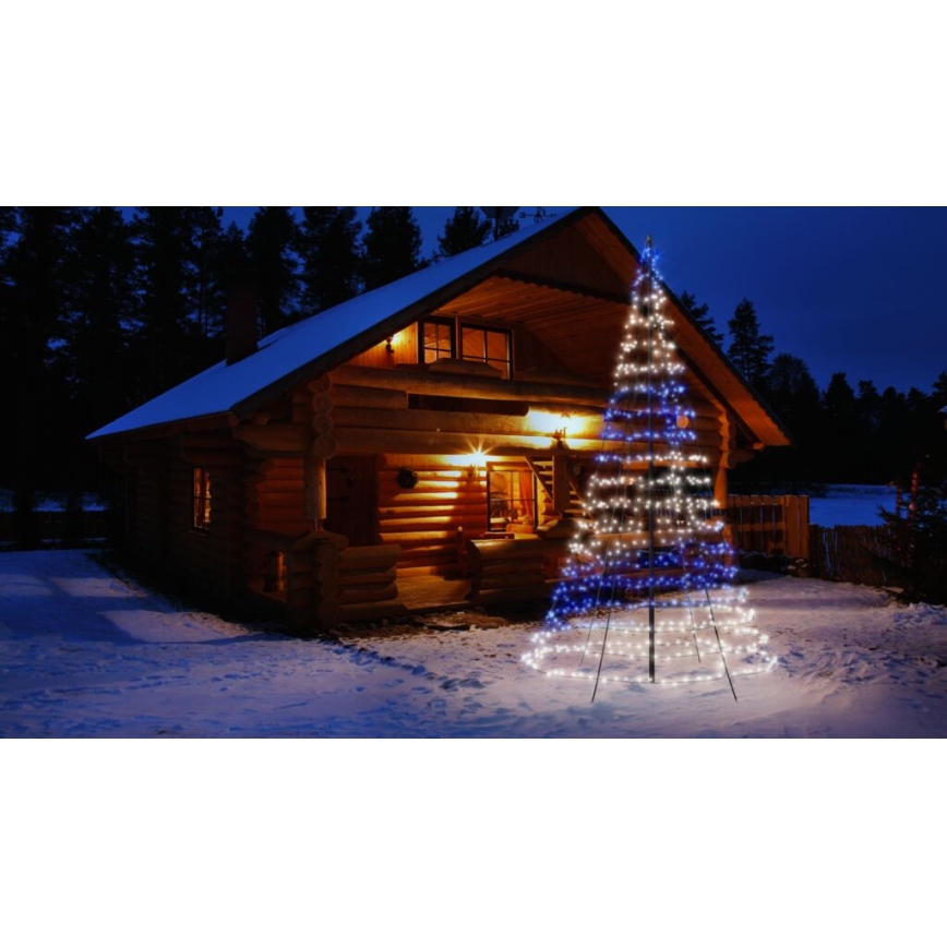 Twinkly - LED RGBW dimmbarer Außen-Weihnachtsbaum LIGHT TREE 750xLED 4m IP44 Wi-Fi