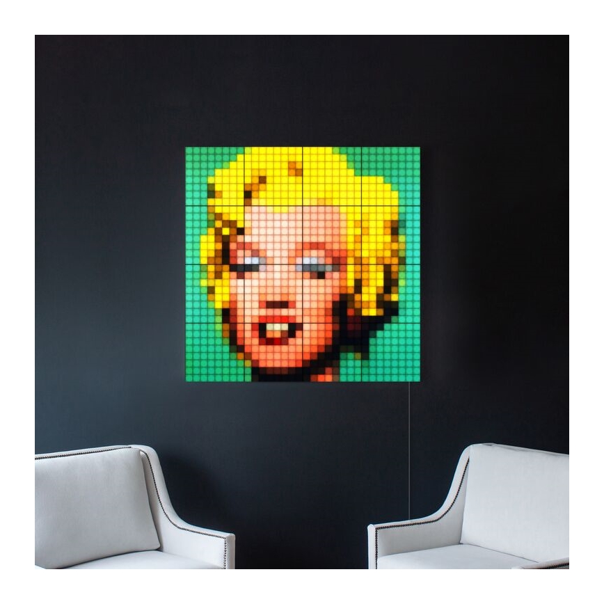 Twinkly - Dimmbares LED-RGB-Panel SQUARES 64xLED 16x16 cm Wi-Fi