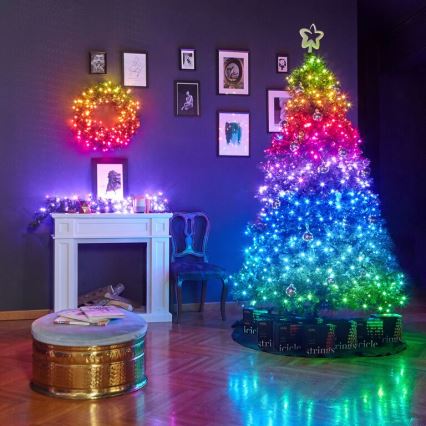 Twinkly - LED RGBW dimmbare Weihnachts-Lichterkette für den Außenbereich STRINGS 250xLED 23,5m IP44 Wi-Fi