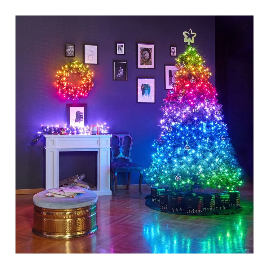 Twinkly - LED RGBW dimmbare Weihnachts-Lichterkette für den Außenbereich STRINGS 250xLED 23,5m IP44 Wi-Fi