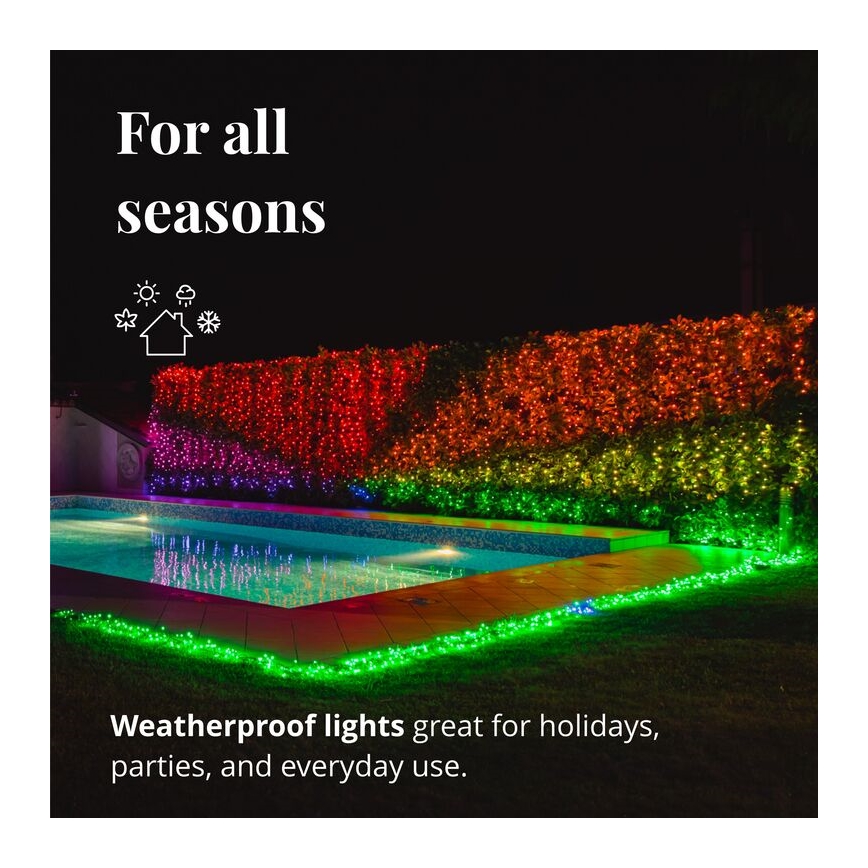 Twinkly - LED RGBW dimmbare Weihnachts-Lichterkette für den Außenbereich STRINGS 250xLED 23,5m IP44 Wi-Fi