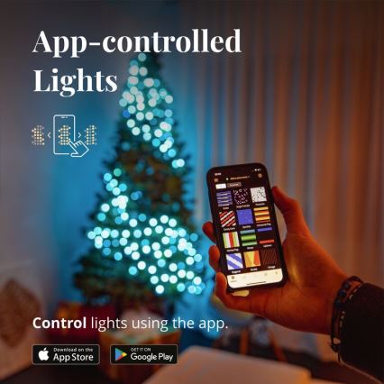 Twinkly - LED RGBW dimmbare Weihnachts-Lichterkette für den Außenbereich STRINGS 250xLED 23,5m IP44 Wi-Fi