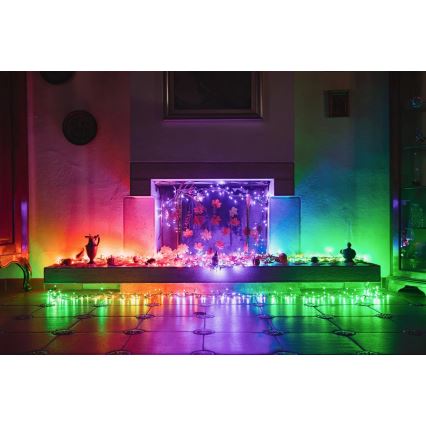 Twinkly - LED RGBW dimmbare Außen-Lichterkette STRINGS, 250 LEDs, 23,5 m, IP44, Wi-Fi