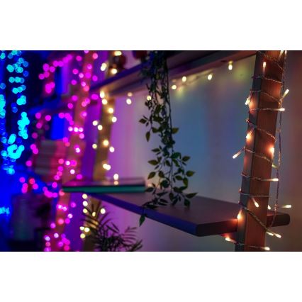 Twinkly - LED RGBW dimmbare Außen-Lichterkette STRINGS, 250 LEDs, 23,5 m, IP44, Wi-Fi