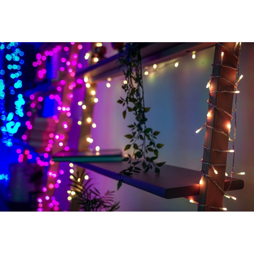 Twinkly - LED RGBW dimmbare Außen-Lichterkette STRINGS, 250 LEDs, 23,5 m, IP44, Wi-Fi
