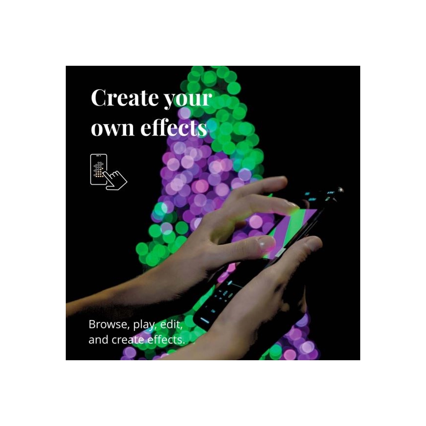 Twinkly - LED RGBW dimmbare Außen-Lichterkette STRINGS, 250 LEDs, 23,5 m, IP44, Wi-Fi