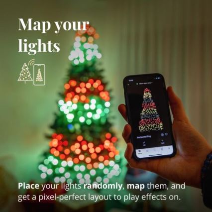 Twinkly - LED RGBW Dimmbare Weihnachts-Lichterkette STRINGS für den Außenbereich 250xLED 23,5m IP44 Wi-Fi