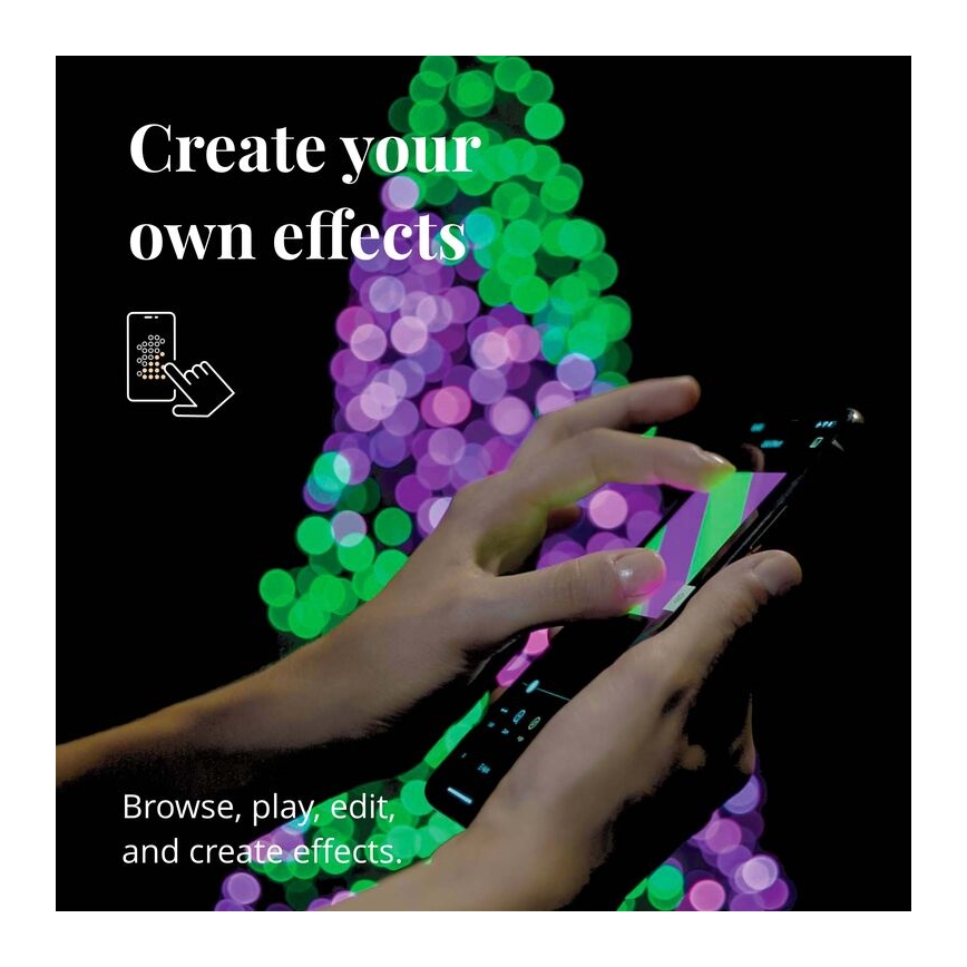 Twinkly - LED RGB dimmbare Außen  Lichterkette STRINGS 250xLED 23,5m IP44 Wi-Fi