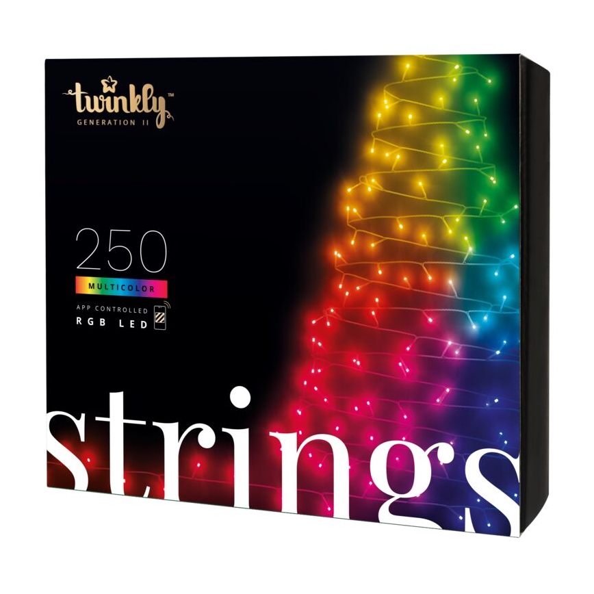 Twinkly - LED RGB dimmbare Außen  Lichterkette STRINGS 250xLED 23,5m IP44 Wi-Fi