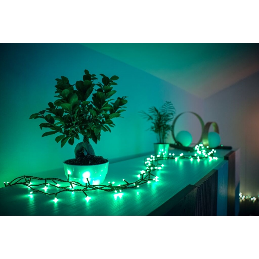 Twinkly - Dimmbare LED-RGB-Weihnachtslichterkette für den Außenbereich STRINGS 250xLED 23,5m IP44 Wi-Fi