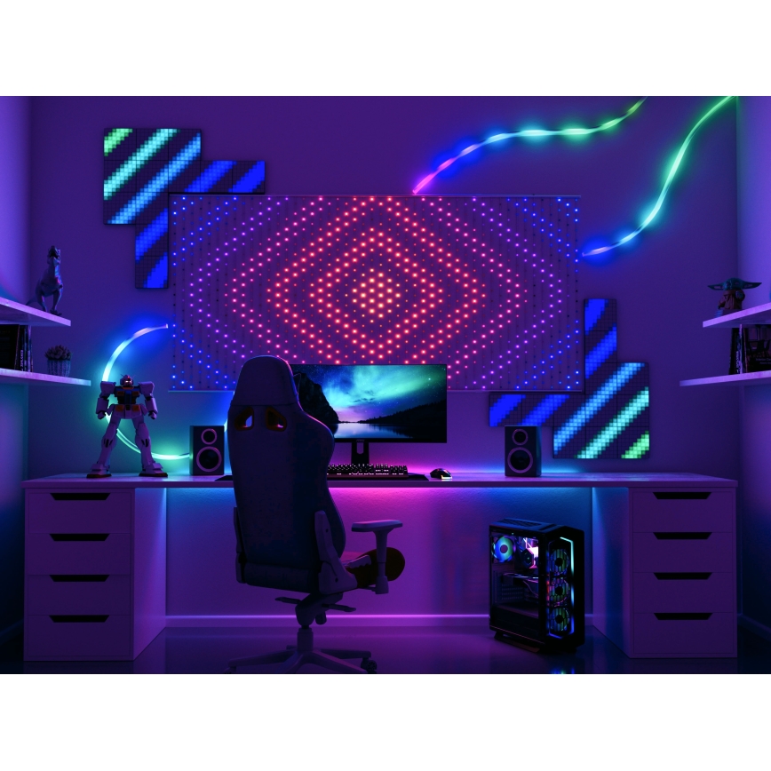 Twinkly - Dimmbarer LED-RGB-Weihnachtslichtervorhang MATRIX 480xLED 1x1 m Wi-Fi