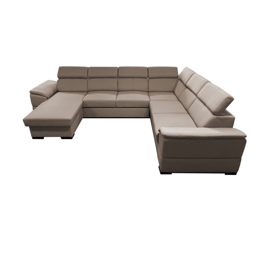 U-förmige, klappbare Universal-Ecksitzgruppe mit Stauraum GRANADA beige